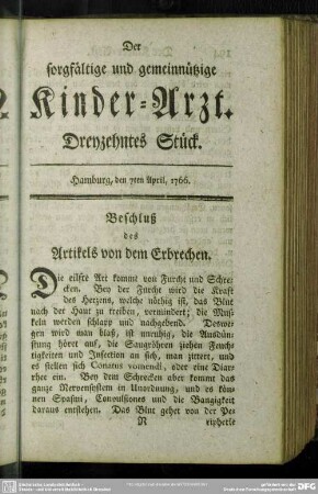 Dreyzehntes Stück