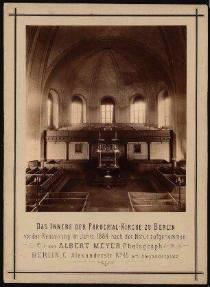 Parochialkirche, Berlin: Innenansicht, Ansicht des Altars