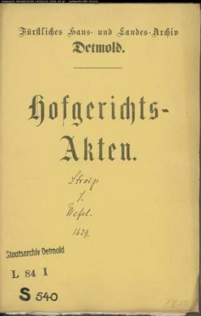 Stroip, Johann, Sekretär gegen Bernd Wefels Witwe und Kord Meier zu Pöppinghausen - Schuldforderung