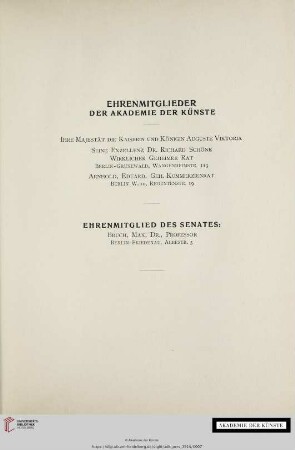 Ehrenmitglieder der Akademie der Künste