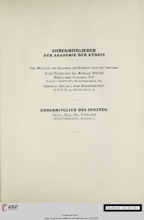 Ehrenmitglieder der Akademie der Künste