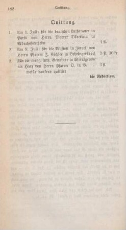 182 Quittung