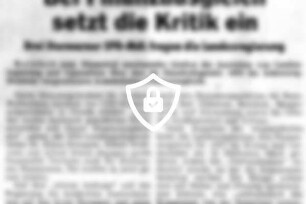 Bei Finanzausgleich setzt die Kritik ein