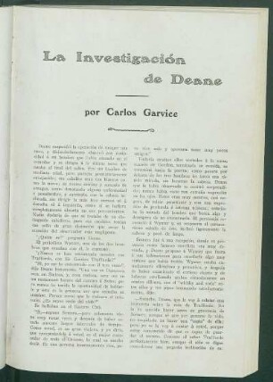La Investigación de Deane
