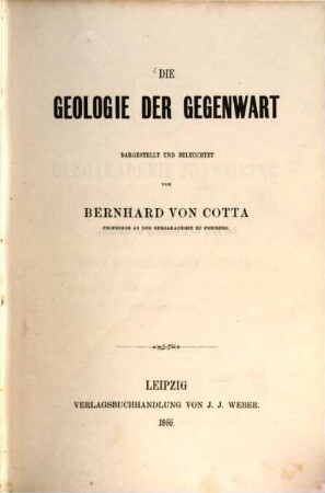 Die Geologie der Gegenwart