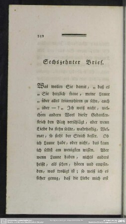 Sechszehnter Brief