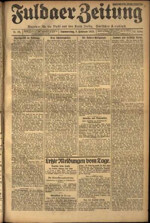 Ausgabe vom Donnerstag, den 05. Februar 1925.