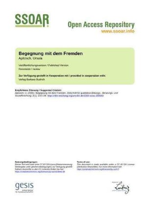 Begegnung mit dem Fremden