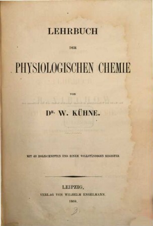 Lehrbuch der physiologischen Chemie