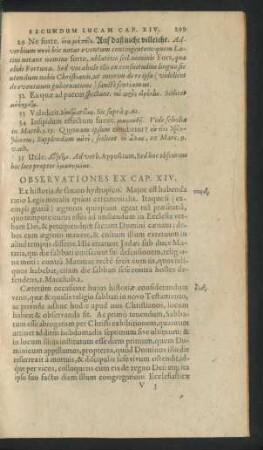 Observationes Ex Cap. XIV.