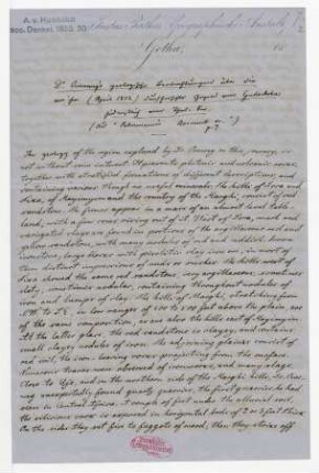 Dr. Overweg's geologische Beobachtungen über die von ihm (April 1852) durchforschte Gegend von Gudscheba südwestlich vom Tschad-See.