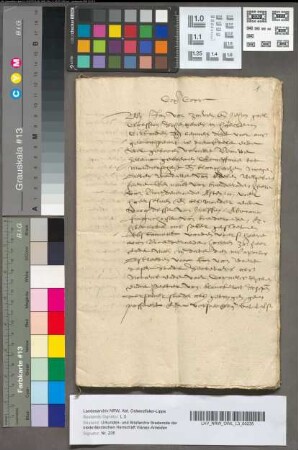 Letteren van vidimus van Schepenen van Haarlem van gemelden uitersten wil, akte van opschrift en een daarin gelegde cedel, 17 en 19 April 1584. Afschrift, 17e eeuw, van notarieele afschriften.