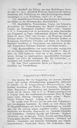 Lappenberg's Bibliothek.