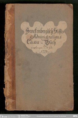 Kassenbuch der Senckenbergischen Stiftsadministration