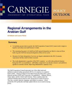Regional arrangements in the Arabian gulf