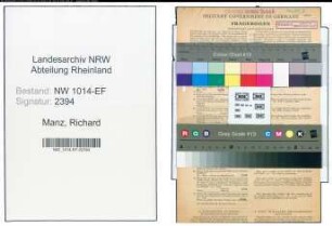 Entnazifizierung Richard Manz , geb. 20.04.1903 (Arbeiter)