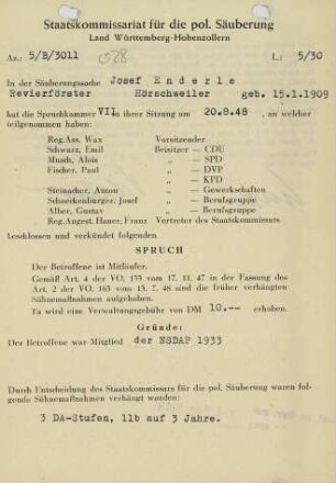 Enderle, Josef