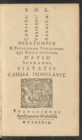 S.O.L.||[Sp.1 ]CHRISTO![Sp.2 ]VERITATI![Sp.3]AUGUSTAE!