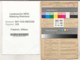 Entnazifizierung William Friedrich , geb. 30.05.1900 (Bergmann)