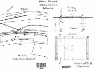Ratzenried: Nebengebäude Wellblechbude Lageplan,Grundriß,Fundation
