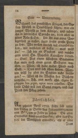 Eine - Unterredung
