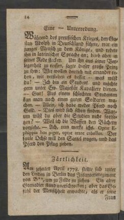 Eine - Unterredung