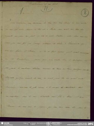 Eigenh. Brief von Amable-Guillaume-Prosper Brugière de Barante an August Wilhelm von Schlegel, St. Petersburg, 23.06.1836