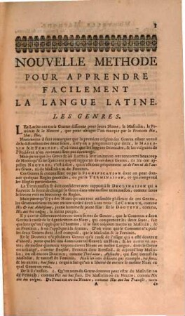 Nouvelle Méthode de Messieurs de Port Royal, pour apprendre facillement la langue latine