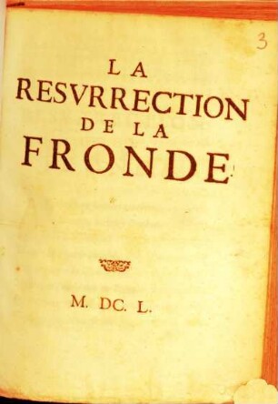La Resurrection de la Fronde