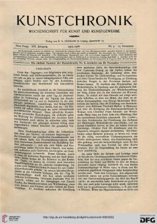 Heft 5 (15. November 1907)