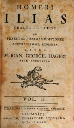 Homeri Ilias : Graece Et Latine, 2