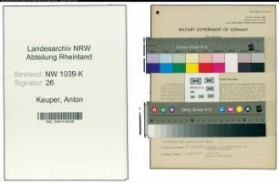 Entnazifizierung Anton Keuper , geb. 07.09.1900 (Anstreicher)