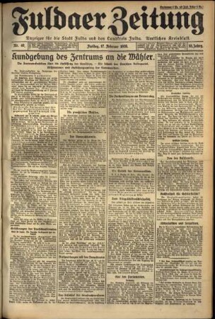 Ausgabe vom Freitag, den 17. Februar 1928.