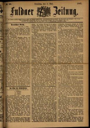 Ausgabe vom Dienstag, den 03. Mai 1887.