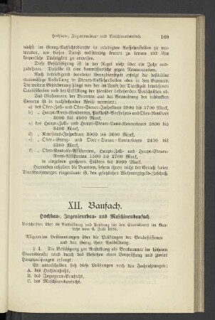 XII. Baufach.