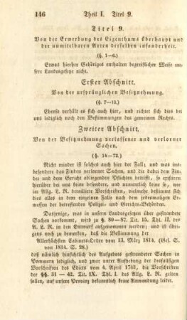 Titel 9. Von der Erwerbung des Eigenthums überhaupt