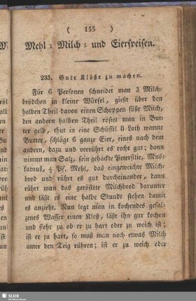Mehl-, Milch- und Eierspeisen