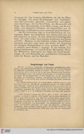Ausgrabungen und Funde
