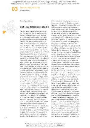 Grüße aus Barcelona an das IDS