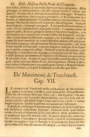 Cap. VII. De'Matrimonij de Tunchinesi