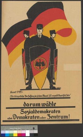 Wahlplakat des Reichsbanners Schwarz-Rot-Gold zur Reichstagswahl 1924