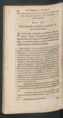 Cap. XV. De Syllogismo necessario in genere, & de eius Divisione