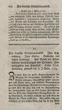 Die deutsche Gelehrtenrepublik. T.1.