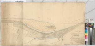 Situationsplan der Abrahamschen Ward [zu Spellen] und der Sand- und Schlammanlandungen. 20. Sept. 1814 Scriba iunior, Spellen