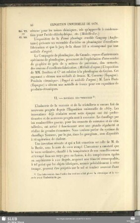 VI. Matériel Des Verreries