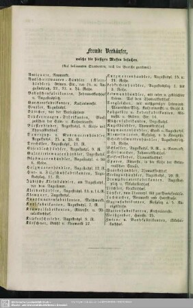 Alphabetisches Verzeichniß aller in Leipzig sowohl abgehenden als ankommenden Posten und Dampfwagen