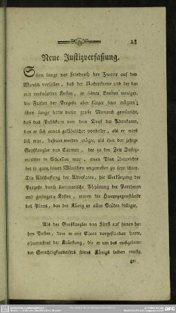 Neue Justizverfaßung