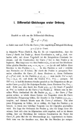 I. Differential-Gleichungen erster Ordnung.