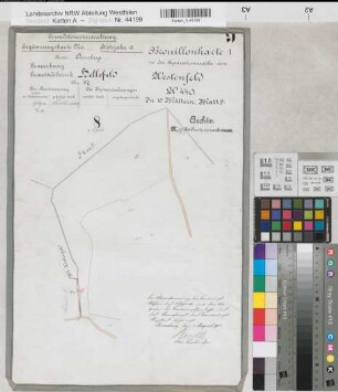 Westenfeld (Sundern), Separation Westenfeld, Bl. 9 Brouillonkarte Hellefeld Flur 8
