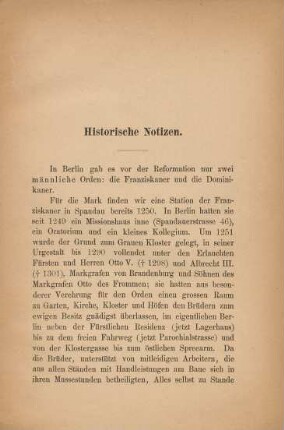 Historische Notizen